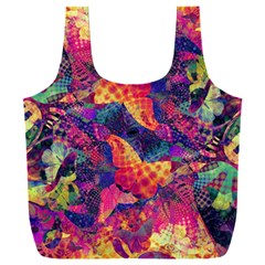 Colorful Boho Abstract Art Full Print Recycle Bag (XXL) from ArtsNow.com Back