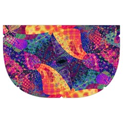 Colorful Boho Abstract Art Makeup Case (Medium) from ArtsNow.com Side Left