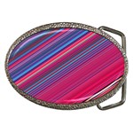 Boho Pink Blue Stripes Belt Buckles