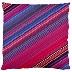 Boho Pink Blue Stripes Standard Flano Cushion Case (Two Sides)
