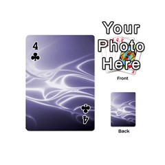 Violet Glowing Swirls Playing Cards 54 Designs (Mini) from ArtsNow.com Front - Club4