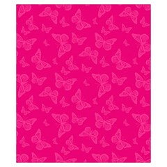 Magenta Pink Butterflies Pattern Drawstring Pouch (XS) from ArtsNow.com Back