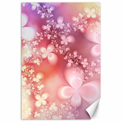 Boho Pastel Pink Floral Print Canvas 20  x 30  from ArtsNow.com 19.62 x28.9  Canvas - 1