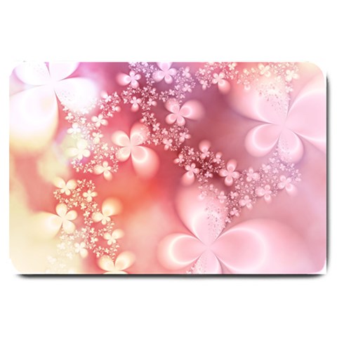 Boho Pastel Pink Floral Print Large Doormat  from ArtsNow.com 30 x20  Door Mat