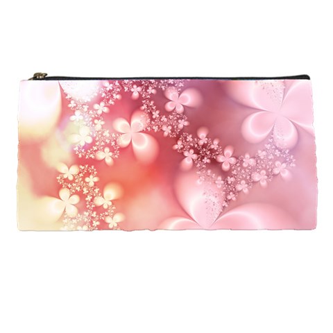 Boho Pastel Pink Floral Print Pencil Case from ArtsNow.com Front