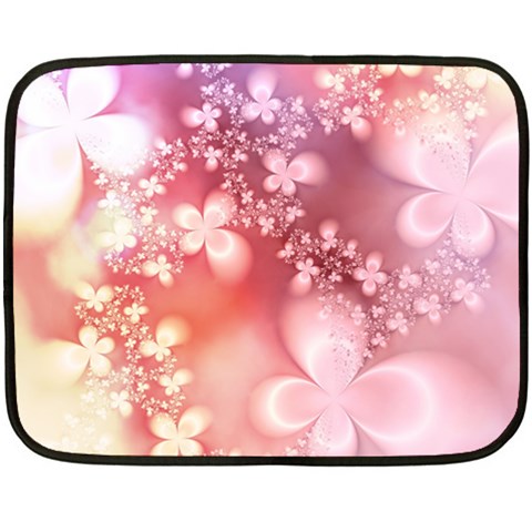 Boho Pastel Pink Floral Print Double Sided Fleece Blanket (Mini)  from ArtsNow.com 35 x27  Blanket Front