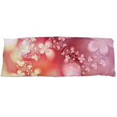 Boho Pastel Pink Floral Print Body Pillow Case Dakimakura (Two Sides) from ArtsNow.com Front