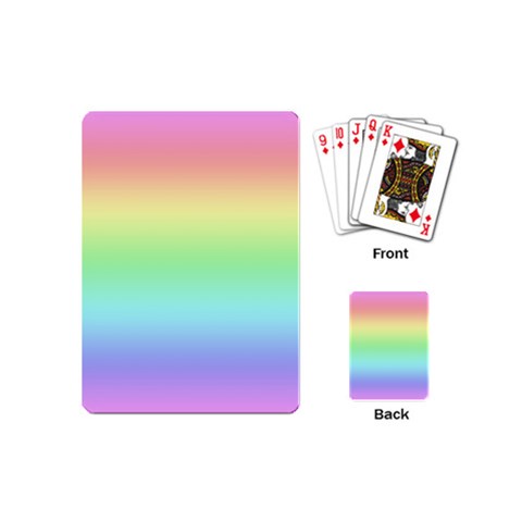 Pastel Rainbow Ombre Playing Cards Single Design (Mini) from ArtsNow.com Back