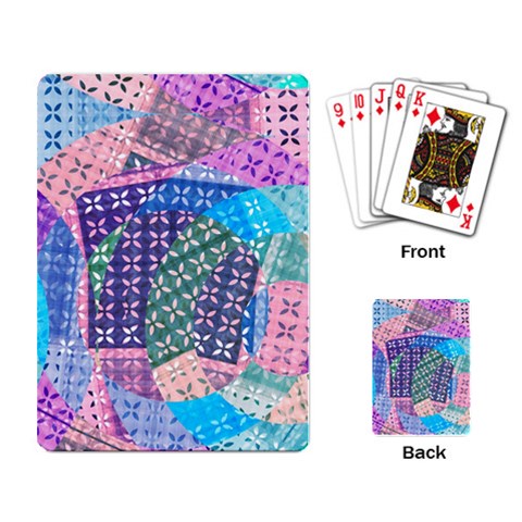 Boho Patchwork Playing Cards Single Design (Rectangle) from ArtsNow.com Back