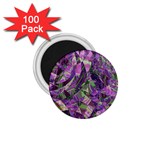 Boho Violet Mosaic 1.75  Magnets (100 pack) 