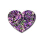 Boho Violet Mosaic Heart Coaster (4 pack) 