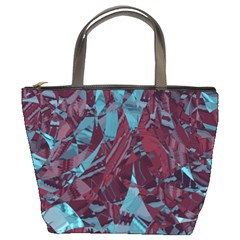 Boho Teal Wine Mosaic Bucket Bag from ArtsNow.com Front