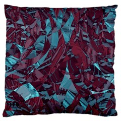 Boho Teal Wine Mosaic Large Cushion Case (Two Sides) from ArtsNow.com Front
