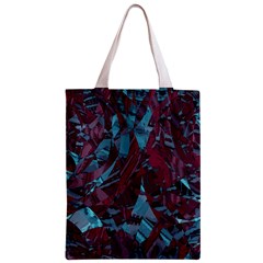 Boho Teal Wine Mosaic Zipper Classic Tote Bag from ArtsNow.com Front