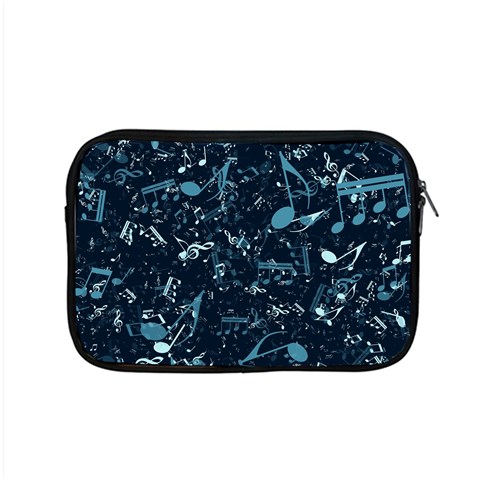 Prussian Blue Music Notes Apple MacBook Pro 15  Zipper Case from ArtsNow.com Front