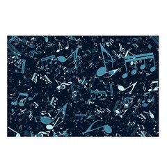 Prussian Blue Music Notes Belt Pouch Bag (Small) from ArtsNow.com Loop