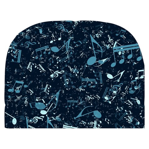Prussian Blue Music Notes Makeup Case (Medium) from ArtsNow.com Front
