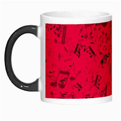 Scarlet Red Music Notes Morph Mugs from ArtsNow.com Left