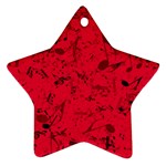 Scarlet Red Music Notes Star Ornament (Two Sides)