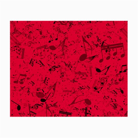 Scarlet Red Music Notes Small Glasses Cloth (2 Sides) from ArtsNow.com Front