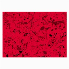 Scarlet Red Music Notes Large Glasses Cloth (2 Sides) from ArtsNow.com Back
