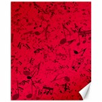 Scarlet Red Music Notes Canvas 11  x 14 