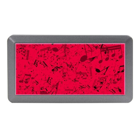 Scarlet Red Music Notes Memory Card Reader (Mini) from ArtsNow.com Front