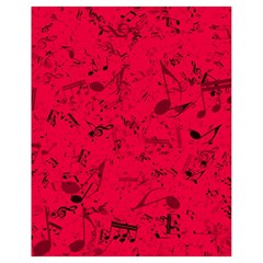 Scarlet Red Music Notes Drawstring Bag (Small) from ArtsNow.com Front