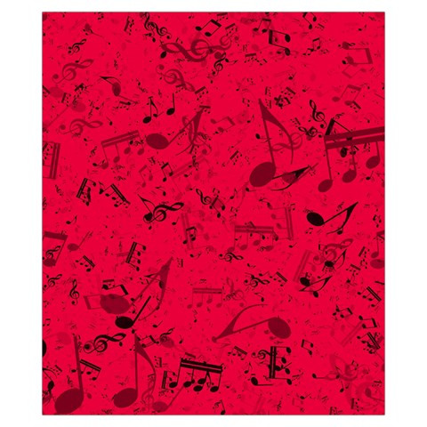 Scarlet Red Music Notes Drawstring Pouch (XS) from ArtsNow.com Front