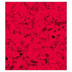 Scarlet Red Music Notes Drawstring Pouch (2XL) from ArtsNow.com Front