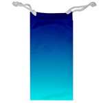 Aqua Blue and Indigo Ombre Jewelry Bag