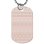 Boho Tan Lace Dog Tag (Two Sides)