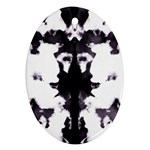 Rorschach Inkblot Pattern Oval Ornament (Two Sides)