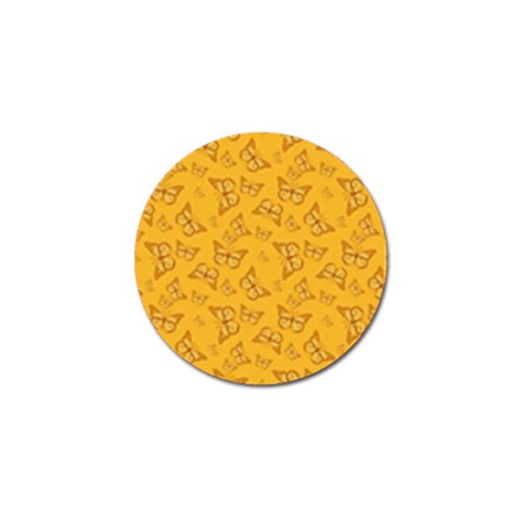 Mustard Yellow Monarch Butterflies Golf Ball Marker (4 pack) from ArtsNow.com Front