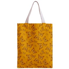 Mustard Yellow Monarch Butterflies Zipper Classic Tote Bag from ArtsNow.com Front
