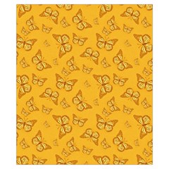 Mustard Yellow Monarch Butterflies Drawstring Pouch (XS) from ArtsNow.com Back
