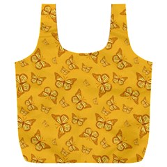 Mustard Yellow Monarch Butterflies Full Print Recycle Bag (XXXL) from ArtsNow.com Back