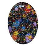 Abstract Paint Splatters Ornament (Oval)