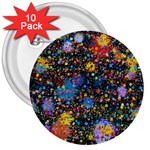 Abstract Paint Splatters 3  Buttons (10 pack) 