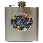 Abstract Paint Splatters Hip Flask (6 oz)