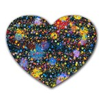 Abstract Paint Splatters Heart Mousepads