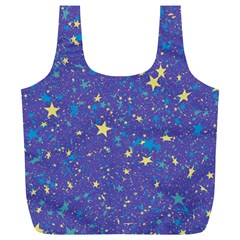 Starry Night Purple Full Print Recycle Bag (XL) from ArtsNow.com Front