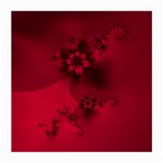 Scarlet Red Floral Print Medium Glasses Cloth (2 Sides)