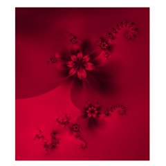 Scarlet Red Floral Print Duvet Cover Double Side (King Size) from ArtsNow.com Back