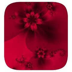 Scarlet Red Floral Print Toiletries Pouch from ArtsNow.com Side Right