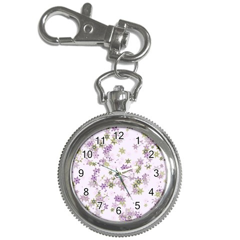 Purple Wildflower Print Key Chain Watches from ArtsNow.com Front