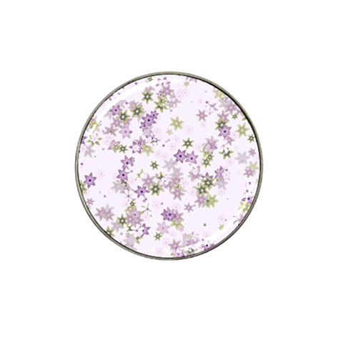 Purple Wildflower Print Hat Clip Ball Marker (10 pack) from ArtsNow.com Front