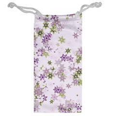 Purple Wildflower Print Jewelry Bag from ArtsNow.com Back