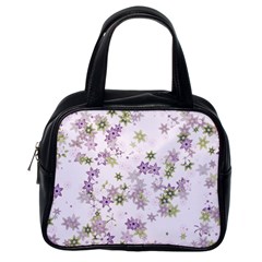 Purple Wildflower Print Classic Handbag (Two Sides) from ArtsNow.com Back