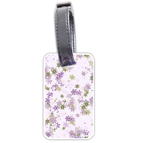 Purple Wildflower Print Luggage Tag (one side) from ArtsNow.com Front